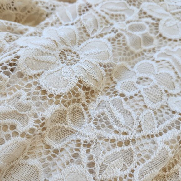 Lace Floral Dress Romantic Modest Classy Flowers Cottagecore Fairy Pretty Cute - Picture 4 of 9